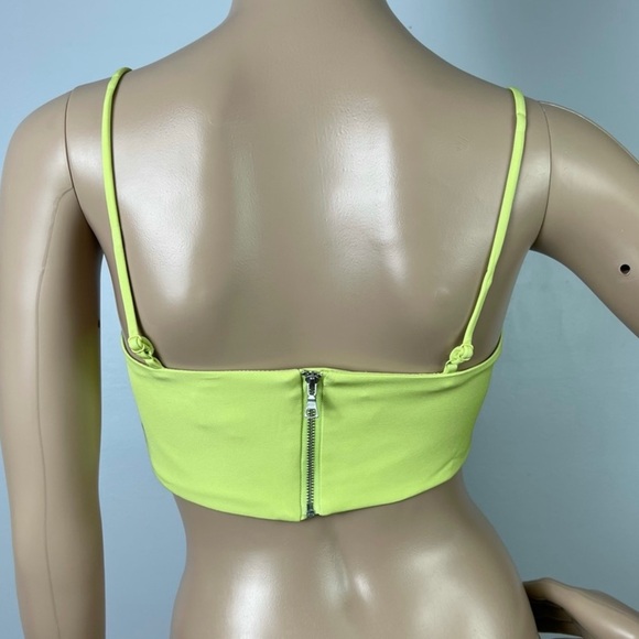 NEW BARDOT GREEN BRALETTE CROP TOP - Picture 8 of 9